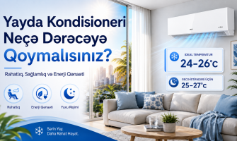 Yayda kondisioner neçə dərəcədə işləməlidir? Rahatlıq və qənaət üçün ideal temperatur